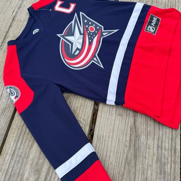 Columbus Blue Jackets Jersey #71 Nick Foligno Style Top - Unisex Size M 8 - Picture 7 of 11